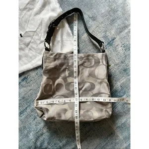 Coach Silver Gray Penelope Optic Jacquard C Monogram Hobo Shoulder Bag F17476 thumbnail 12