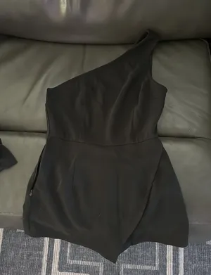 Revolve Asymmetrical romper black thumbnail 1