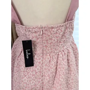 Lulus Darling Composure Pink Jacquard Floral Tie-Strap Mini Dress thumbnail 9