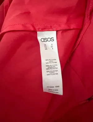 ASOS Red V Neck Mini Dress thumbnail 6