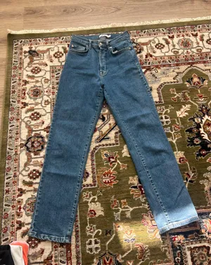 NA-KD Straight High-Waisted Blue Jeans thumbnail 1
