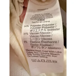 Madewell Ribbed‎ Turtleneck Long Sleeve Top Cream XL sweater knit thumbnail 5