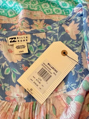 BILLABONG Bohemian Dream Long Sleeve Beach Blouse Top Cover up- NWT Size L/12 thumbnail 7