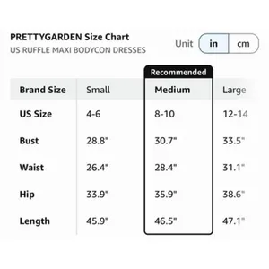 PRETTYGARDEN Strapless Asymmetrical Maxi Dress Ruffle Formal Women's S thumbnail 5