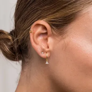 Boutique 18K Gold plated dainty set ear cuff thumbnail 3