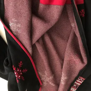 BRECKENRIDGE Christmas Holiday Snowflake Zip Sweater Heavy Cotton Knit Size XL thumbnail 6