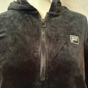 Fila Black Velour Women's Hoodie thumbnail 5