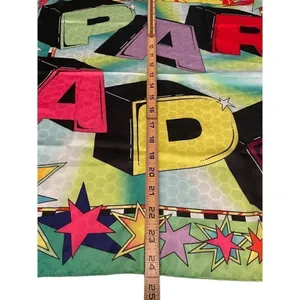 Garage Pride Parade Rainbow Silky Satin Scarf 24" thumbnail 4