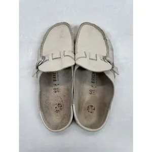 Birkenstock Leather Clogs Mules Buckle Slides‎ Neutral Size 40 US 9 thumbnail 7