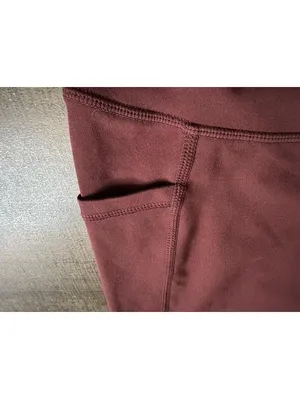 Yogalicious Lux Burgundy High-Waist Pocket Leggings Size S thumbnail 9