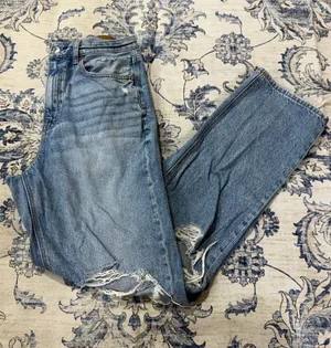 American Eagle Highest Rise Baggy Straight Jeans thumbnail 1