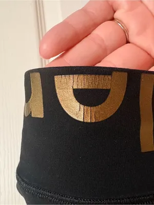 Lululemon Energy Bra High Neck Long Line Zip Special Edition Black Gold 10 thumbnail 3
