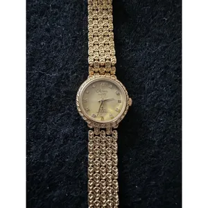 Reliance‎ by Croton Womens Gold Tone Quartz Watch Crystal Markers Parts Repair thumbnail 2