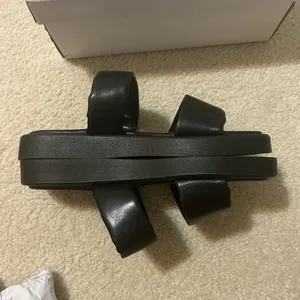 Bamboo Black Slide Sandals thumbnail 3