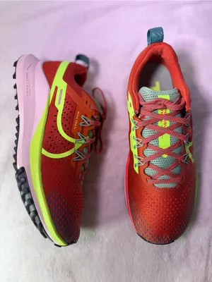 Nike Kids' Red and Neon Green Trail Sneakers thumbnail 5