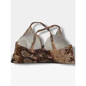 Torrid Bikini Top 1X 14 16 Pink Brown Patchwork Paisley Floral Wireless Swim thumbnail 3