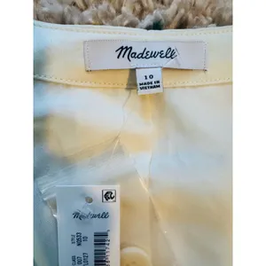 Madewell Satin Vest Top, Ivory/Cake‎ Batter, Size 10, NWT thumbnail 5