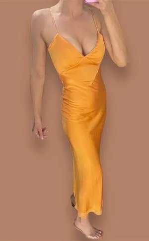 Bardot MALINDA SLIP DRESS From Revolve in Burnt Orange thumbnail 2