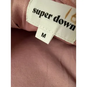 Super Down Romper Women Medium Pink Strapless Skort Wrap Front Mini Dress Style‎ thumbnail 6