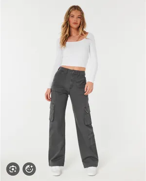 Hollister Gray Ultra High Rise Baggy Cargo Pants thumbnail 3