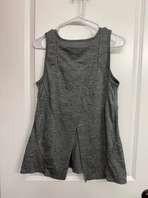 Athleta Foothill Gray Seamless Split Back Workout Tank Women’s S thumbnail 5