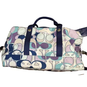 Coach Womens Tote Travel Bag Multicolor Kyra Soho Print F77285‎ Blue Purple Grey thumbnail 9