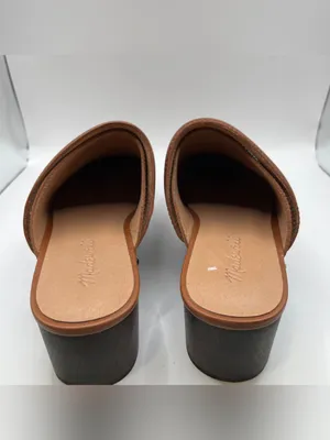 NWOB Madewell The Cecily Clog in Oiled Leather MSRP $168 size 7.5 brown thumbnail 6