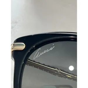 Gucci Women's Polarized Sunglasses Black Frame Gold Detail Designer‎ Eyewear thumbnail 9