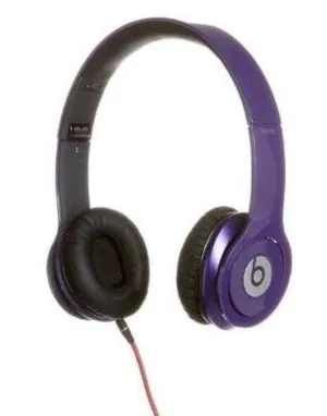 Beats by Dre purple solo HD headphones ear buds thumbnail 1