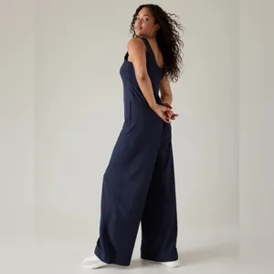 NWT Athleta Passenger Jumpsuit navy blue color Size Small thumbnail 3