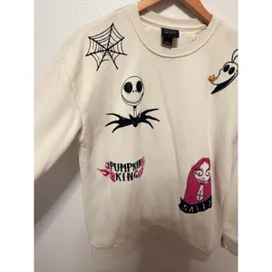The Nightmare Before Christmas Disney Sweatshirt Sz S Halloween Y2K Gothcore Emo thumbnail 6