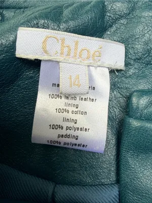 Chloe deep teal lambs leather. thumbnail 6