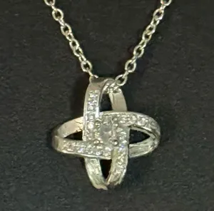 Silver tone eternal star pendant necklace thumbnail 2