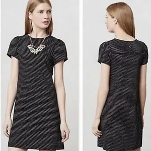 Anthropologie Maeve polka dot short sleeve mini dress thumbnail 2