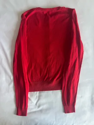 ZARA Red Button Down Long Sleeve thumbnail 2