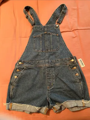 NWT Classic Blue Denim Short Overalls Size undefined thumbnail 3
