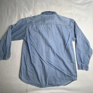 No Barriers Womens Vintage Size Medium Cotton Denim Embroidered Button Down‎ Top thumbnail 4