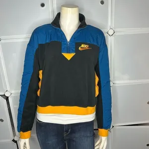 NIKE BLUE AND ORANGE POLAR FLEECE HALF ZIP SWEATSHIRT Size XS thumbnail 11