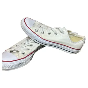 Classic Converse All Star Low Tops – White w/ Red Trim – Men’s 4 / Women’s 6 thumbnail 2