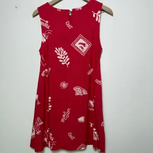 Paper Heart Women‎ Linen Resort Dress Small Red Tequila Mojito Novelty Mini thumbnail 6
