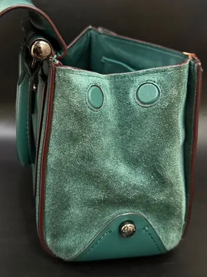 COACH 12086 Green Drifter Snakeskin Top Handle Crossbody Shoulder Bag thumbnail 9