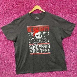 The Nightmare Before Christmas Jack Skellington Be Naughty T-Shirt 3XL thumbnail 3