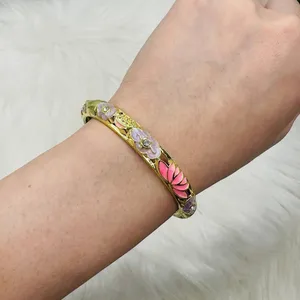 Flower Enamel Cloisonne Bracelet Bangle Bundle thumbnail 4