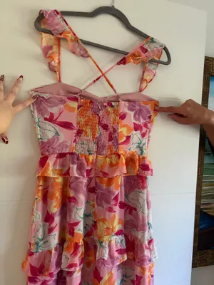 WAYF Hibiscus Floral Ruffle Maxi Dress thumbnail 4