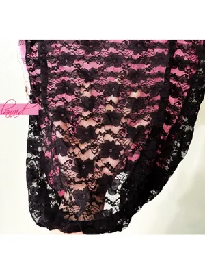 Love j Pink Striped Open Back Lace Backless Cut-Out Scoop Neck Short Sleeve Burnout Tee thumbnail 3
