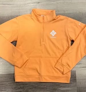 Columbia Womens Orange Trek French Terry 1/2 Zip Sweatshirt Size XS thumbnail 1