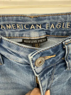American Eagle Women Distressed High Rise Next Level Stretch Jeans 6 Regular thumbnail 3