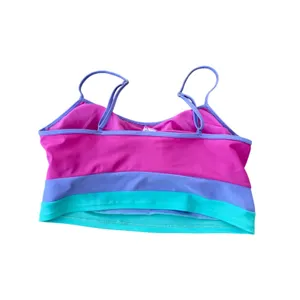 Salt + Cove Colorblock Bikini Top Pink Lavender Teal Size L Beachwear‎ NEW thumbnail 4