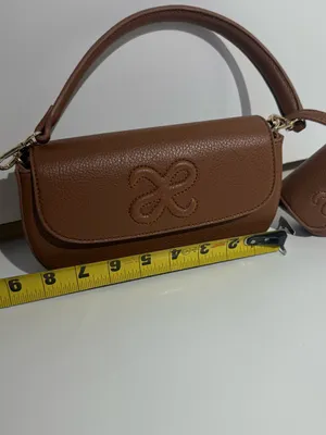 NWOT Maeve Embossed Saddle Shoulder Bag in Chestnut thumbnail 7