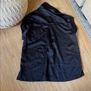 Show Me Your MuMu Black Satin Blouse thumbnail 3